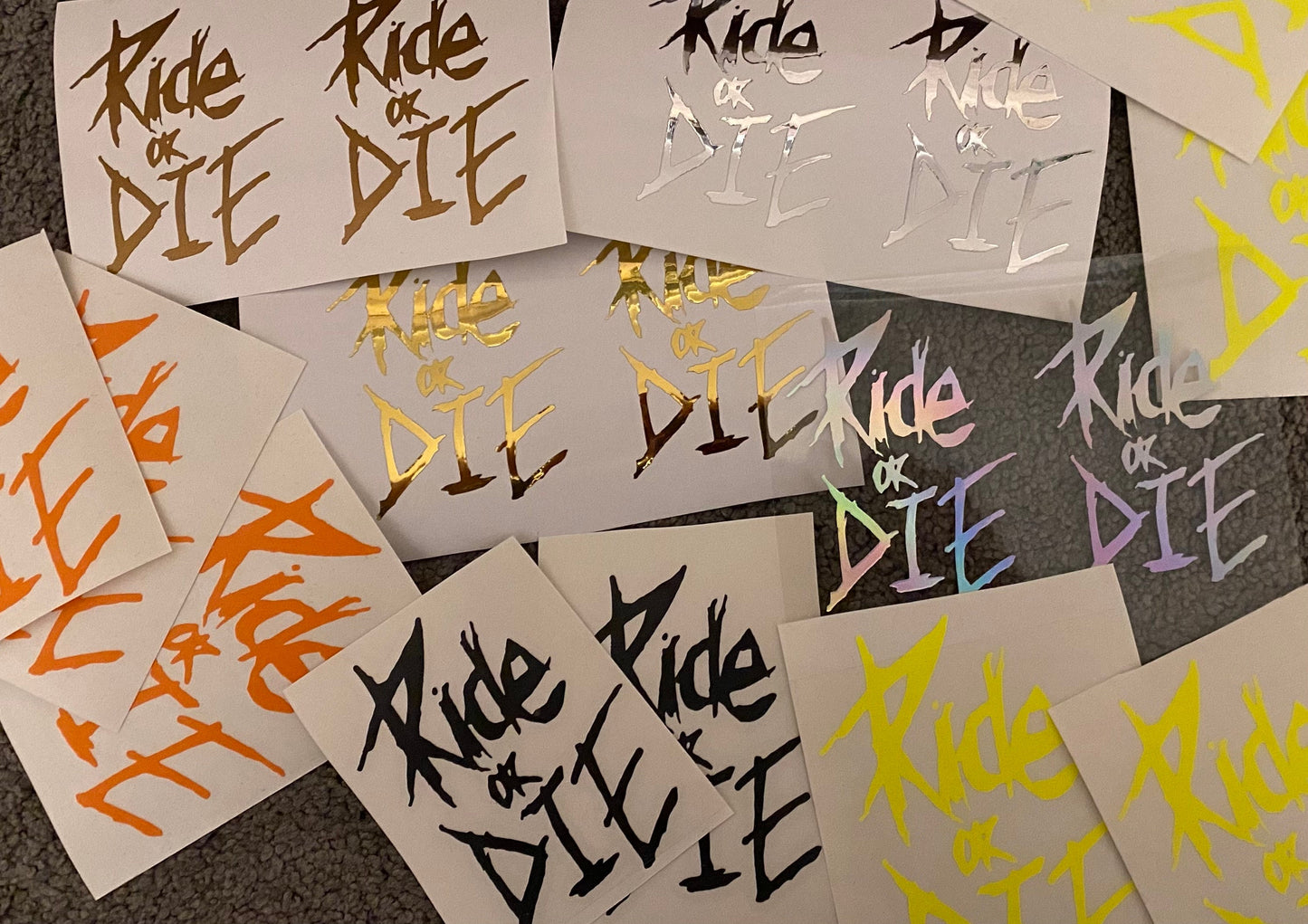2x Aufkleber / Sticker - Ride or Die - Grösse S