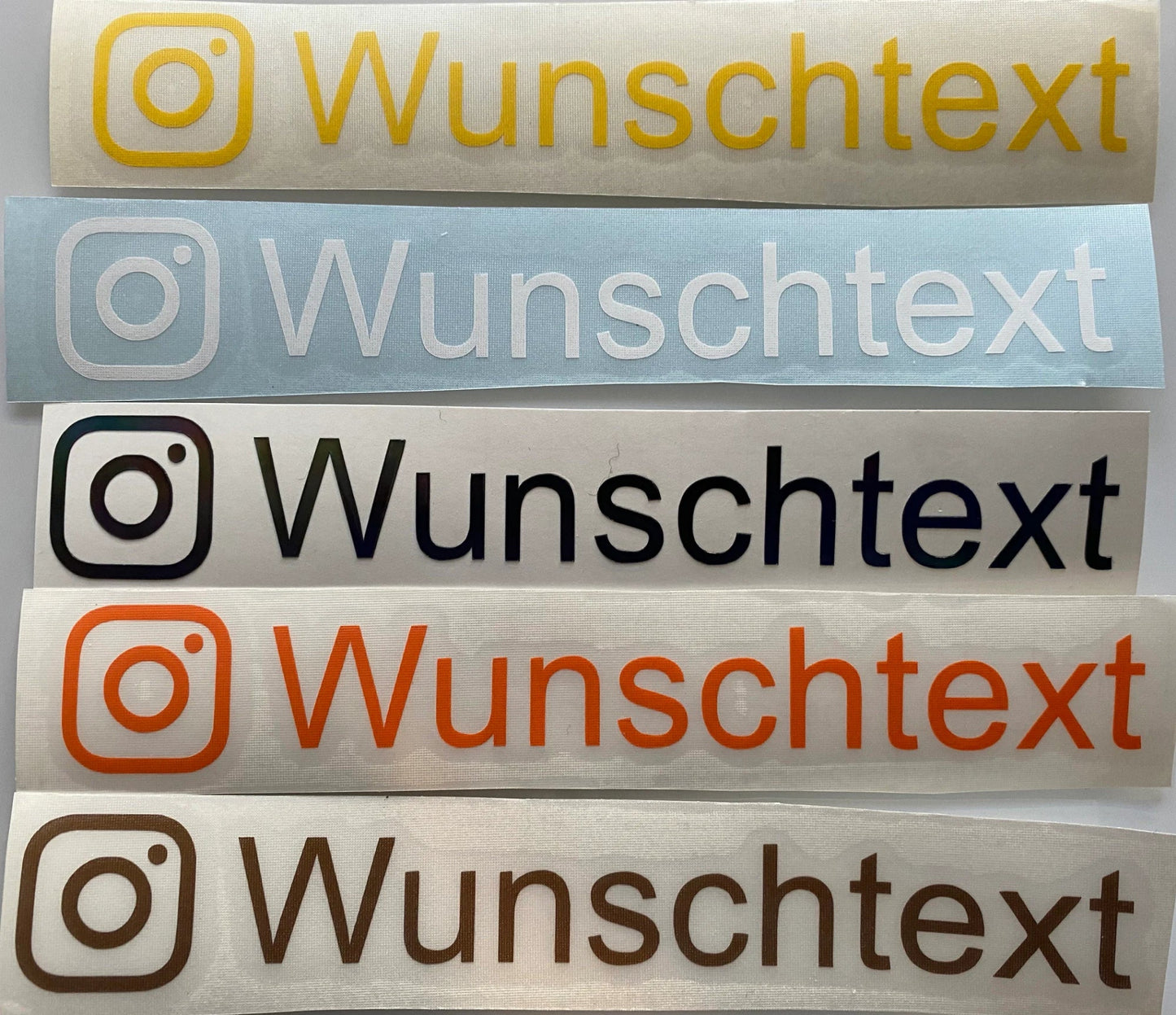 3x Aufkleber / Sticker - Instagram Wunschtext Sozial Media - Grösse L - Arial
