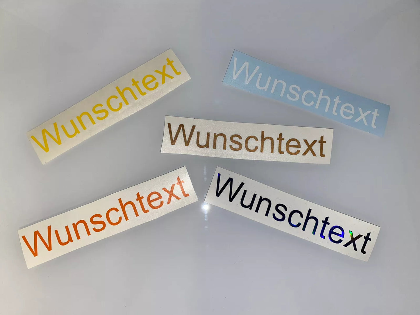 3x Aufkleber / Sticker - Wunschtext - Grösse M - Arial