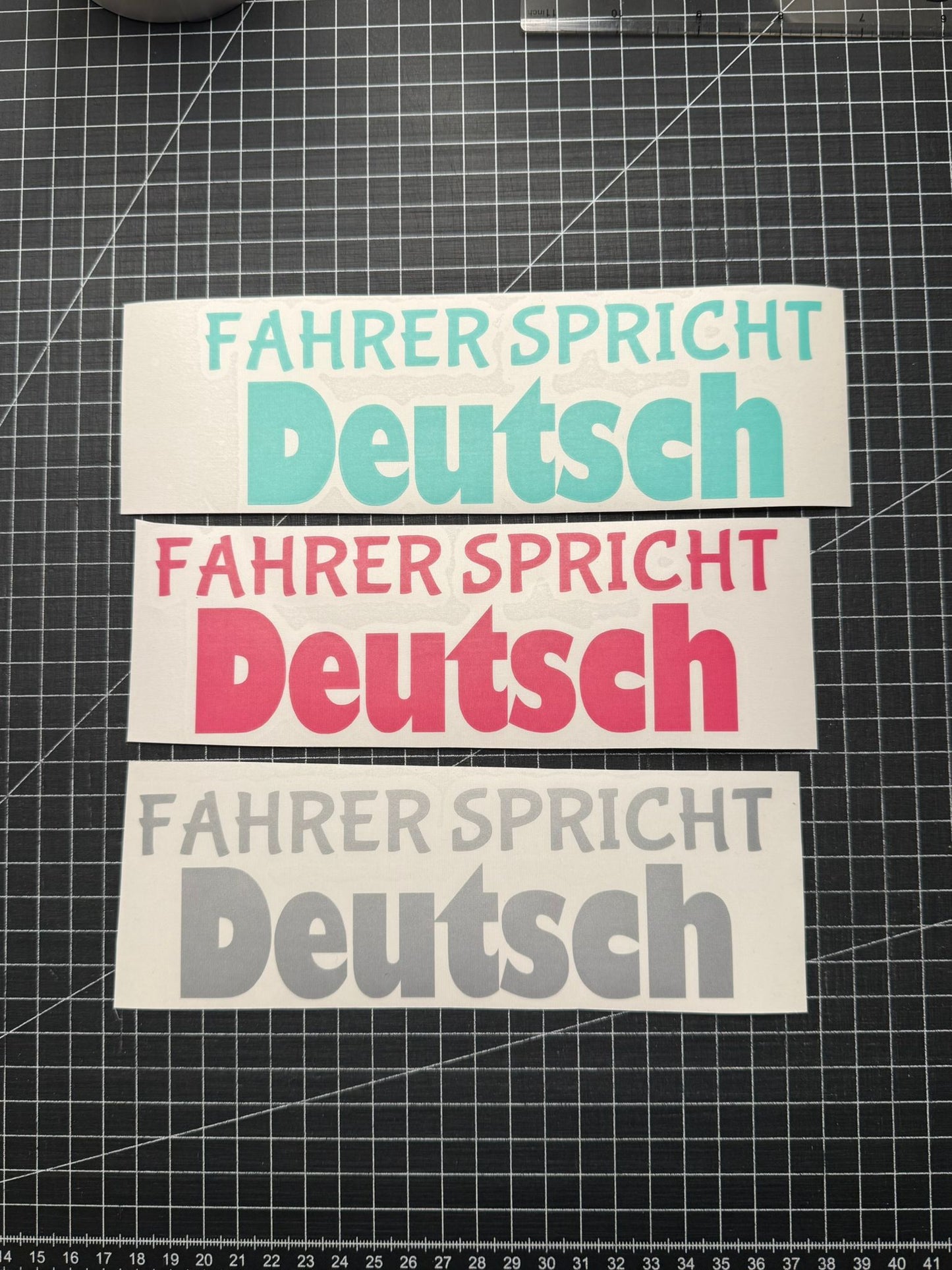 Aufkleber / Sticker - Fahrer spricht DEUTSCH - Gr. M