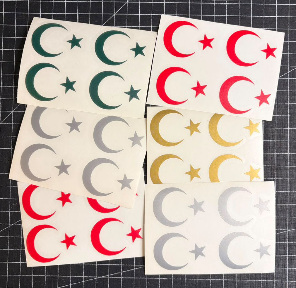 4x Aufkleber / Sticker | Türkei Türkiye Flagge | ca. 3x4cm