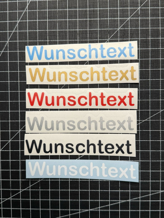 3x Aufkleber / Sticker - Wunschtext - Grösse L - Arial rounded