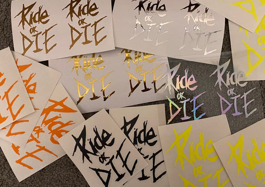 2x Aufkleber / Sticker - Ride or Die - Grösse S