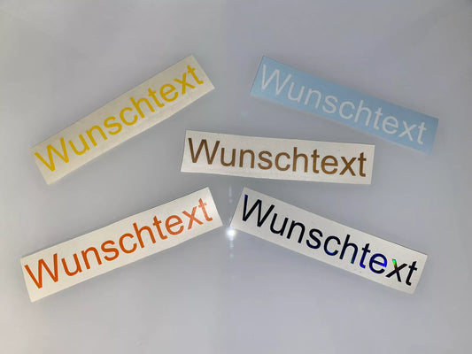 3x Aufkleber / Sticker - Wunschtext - Grösse L - Arial